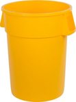 Bronco Round Color Coded Trash Can 32 Gallon Container  Yellow 34103204