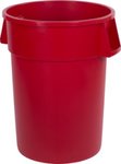 Bronco Round Color Coded Trash Can 32 Gallon Container  Red 34103205
