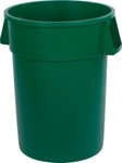 Bronco Round Color Coded Trash Can 32 Gallon Container  Green 34103209