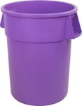 Bronco Round Color Coded Trash Can 32 Gallon Container  Purple 34103289