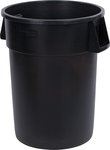Bronco Round Color Coded Trash Can 44 Gallon Container  Black 34104403