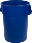 Bronco Round Color Coded Trash Can 44 Gallon Container  Blue 34104414