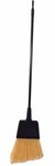 Large angle broom with 12 inch sweeping surface has sturdy flagged tip plastic bristles