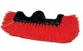 Multi Level Scrub Brush Red Stiff Bristles Poly Block 11.25 inches wide