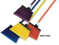 Colored coded angle brooms No. 41082 have one upright hole with flagged bristle for finer debris