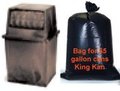 Trash bags black 50x48 1.5 mil thick heavy duty 60 gallon size 100 per case