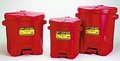Fire Safe Oily Rag Waste Cans 14 Gallon Size Red Poly