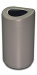 Round Open Top Trash Can 35 Gallon Capacity Gray Color
