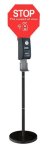 Stand with Automatic Gel Hand Sanitizer Dispenser refillable tank Black