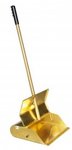 Lobby Dust Pan Bright Brass with high polished brasstone handle 12 inch wide x 10 inch deep self opening 306