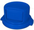 Dome Lid self closing strong plastic for 44 to 55 gallon cans or open top drums. Blue