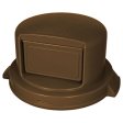 Dome Lid self closing strong plastic for 44 to 55 gallon cans or open top drums.Brown