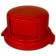 Dome Lid self closing strong plastic for 44 to 55 gallon cans or open top drums. Red