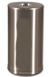 Flat Top Trash Can Open Top Trash Can Stainless Steel 15 Gallon capacity with chrome trim