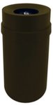Trash can Funnel Top Brown 35 gallon capacity Heavy duty plastic for Indoor or Outdoors.