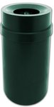 Trash can Funnel Top Green 35 gallon capacity Heavy duty plastic for Indoor or Outdoors.