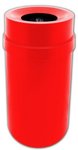 Trash can Funnel Top Red 35 gallon capacity Heavy duty plastic for Indoor or Outdoors.
