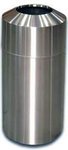 Stainless Steel Trash Can  Open Top Trash Can  Raised Top  Top Waste Entry 15 Gallon Capacity
