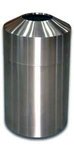 Stainless Steel Trash Can  Open Top Trash Can  Raised Top  Top Waste Entry 30 Gallon Capacity