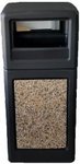 Trash Can 42 Gallon Workers Choice Poly  with side open waste aggregate side panels