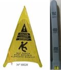 Pop Out Safety Sign 30 inch high yellow triangle signs with tube holder