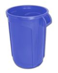 Trash Can  Blue 44 gallon open top heavy duty round waste can. Super heavy duty.