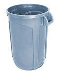 Trash Can  Gray 44 gallon open top heavy duty round waste can. Super heavy duty.