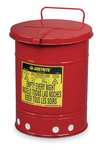 Fire Safe Oily Rag Waste Cans Red 21 Gallon Size Metal Hand Opening ZL321HO