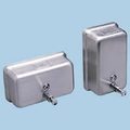 Metal soap dispenser tamper and theft proof stainless steel tank. Horizontal  40 oz. liquid soap dispenser