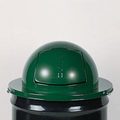 Round top lid green 55 gallon drum dome top lid.