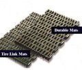 Tire Link Mat 14 inch X 22 inch Regular edge.  Durable mat for Out side use