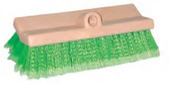 Car wash brush bi level green flagged plastic trim  10 inch wide