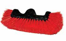 Multi Level Scrub Brush Red Stiff Bristles Poly Block 11.25 inches wide