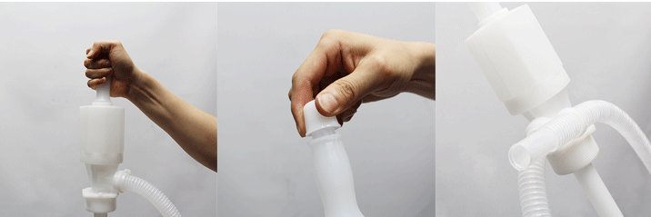 Plastic siphon drum pump chemical resistant high flow white color 369CR