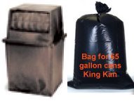 Trash bags black 50x48 1.5 mil thick heavy duty 60 gallon size 100 per case