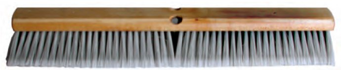 Push broom for fine particles gray flagged 36 inches wide 3736 with metal tip handle and brace