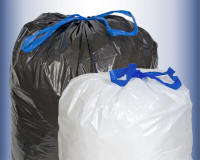 Trash Bags Draw String  10 to 15 Gallon Trash Bags   .8 mil  white only  250 per case