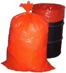 Trash bags orange 33 x 39 2 mil  30 gallon to 33 gallon super extra heavy duty trash bags 100 per case