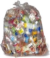 Trash bags clear 33 x 39 2 mil  30 gallon to 33 gallon super extra heavy duty  100 per case
