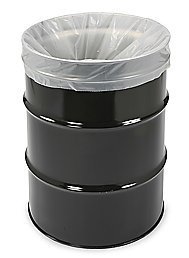 Trash bags clear 38 x 63 4 mil 55 gallon to 60 gallon drum liner 50 bags per roll
