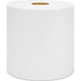 paper roll towels white 800 feet per roll 12 rolls per case 8 inches wide 8 inches diameter Bleached paper towels