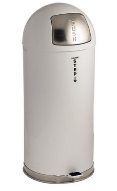 Round Top Trash Can 15 gallon  15 inch Dia. x 36 inches High StepMaster Metal