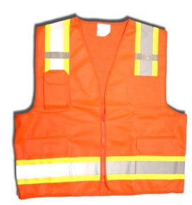 Surveyors Class 2 Safety Vest  ANSI ISEA 107 2010 Orange VS285