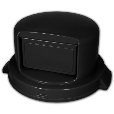 Dome Lid self closing strong plastic for 44 to 55 gallon cans or open top drums.Black