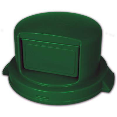 Dome Lid self closing strong plastic for 44 to 55 gallon cans or open top drums. Green