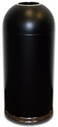Open Top Trash Can or Round Top Trash Can 15 gallon Black  DOT15BLKGL