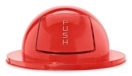 Steel Round top or Dome top drum lids red workers choice 44 to 55 gallon container size