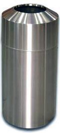 Stainless Steel Trash Can  Open Top Trash Can  Raised Top  Top Waste Entry 15 Gallon Capacity