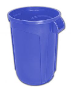 Trash Can  Blue 44 gallon open top heavy duty round waste can. Super heavy duty.
