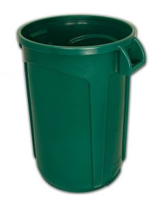 Trash Can  Green 44 gallon open top heavy duty round waste can. Super heavy duty.